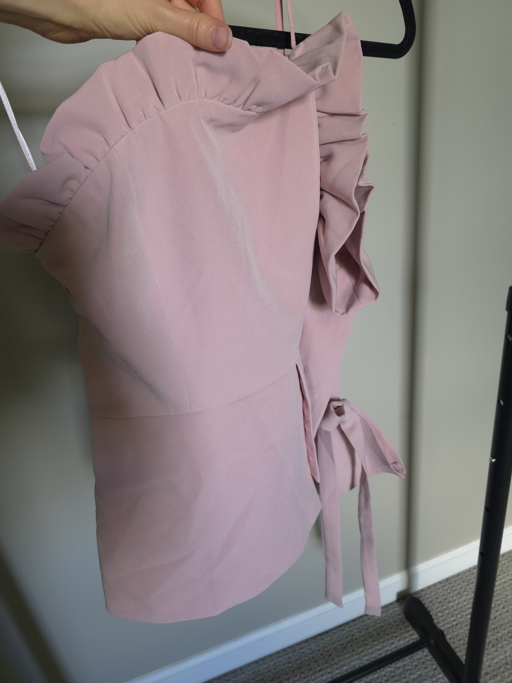 Two Sisters One-Shoulder Ruffle Peplum Top - Picture 7 of 16